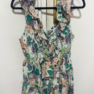 Floral Ruffle Sleeveless Dress (Love the Label)